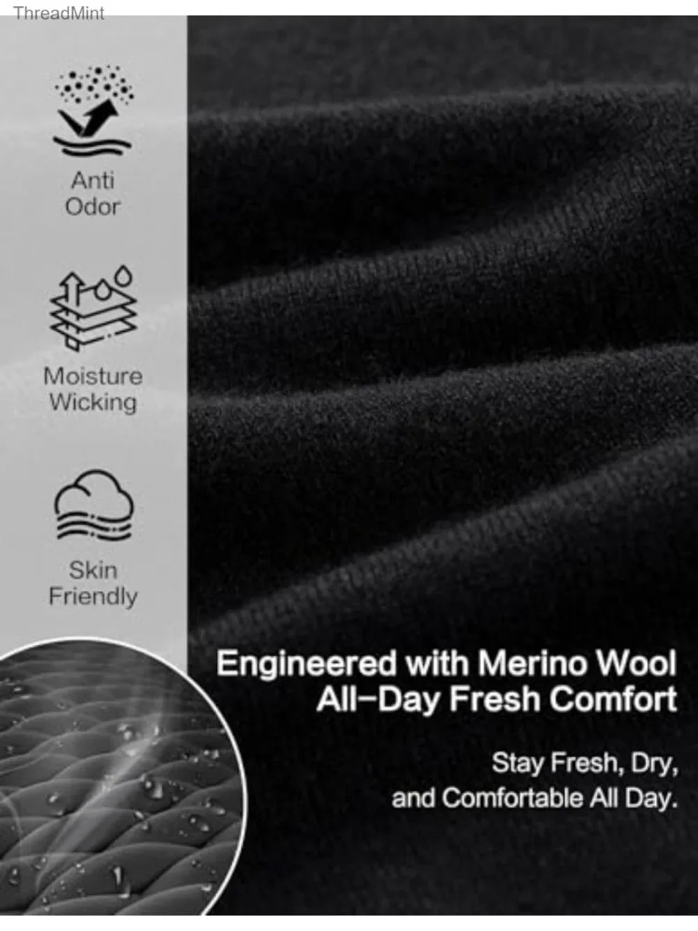 Merino Wool Boxer Briefs Men 3 Pack Stretch Support Pouch Fly